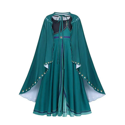 Girls Frozen 2 Elsa Anna Princess Mesh Sequin Clothes Kids Cosplay Snow Queen Costumes Carnival Birthday Party Elsa Gowns