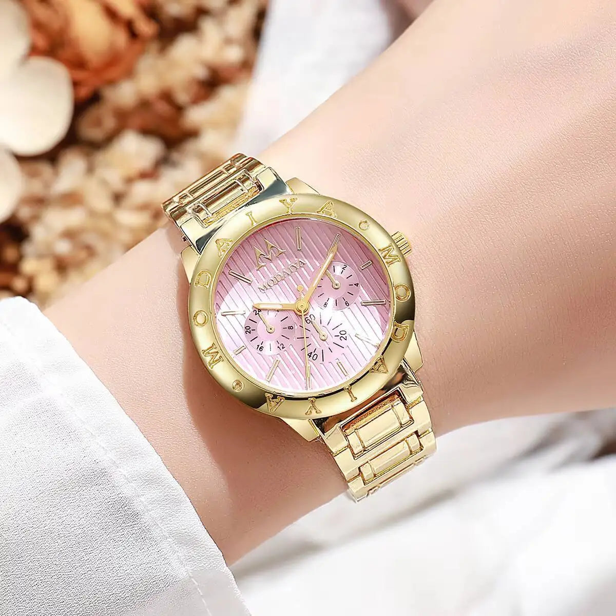 Luxury Stainless Steel Strap Women Watches Fashion Analog Quartz Wristwatches Reloj Mujer