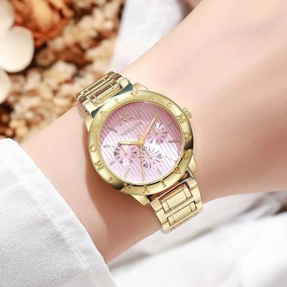 Luxury Stainless Steel Strap Women Watches Fashion Analog Quartz Wristwatches Reloj Mujer
