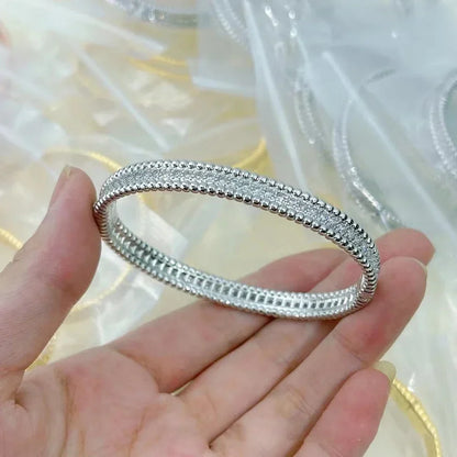 2mm  Certified Full Moissanite Diamond Bangle 100% 925 Sterling Silver Plated 18K Gold Bracelet Luxury Fine Jewelry for Women