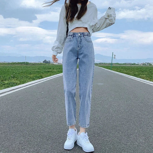 Wide-Leg Nine-Point Straight-Leg Carrot Harem Pants