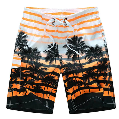 Summer Men's Beach Shorts Printing Casual Loose Hawaii Quick Dry Board Shorts Bermuda Surf Board Shorts Mens Short Pants