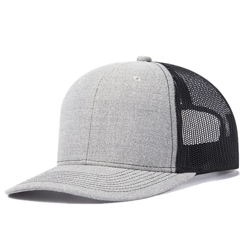Unisex Cap Slight Curved Brim Style Trucker Hat  Men & Women Casual Outdoor Breathable Summer Cap