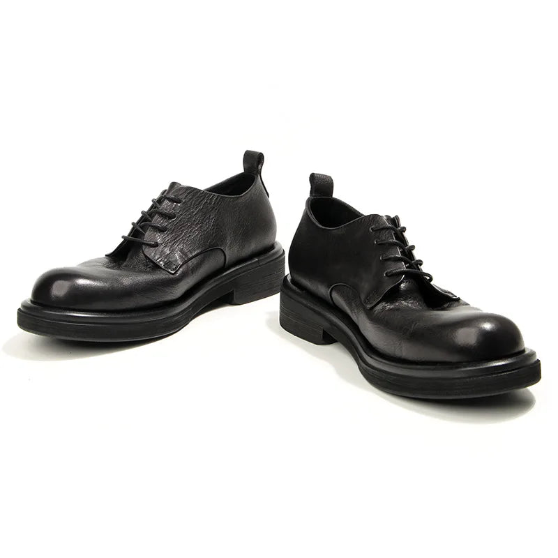 Soft Leather Mens Formal Shoes Luxury Quality Comfortable Brand Handmade Retro Genuine Leather Daily Wedding Social Shoes Male