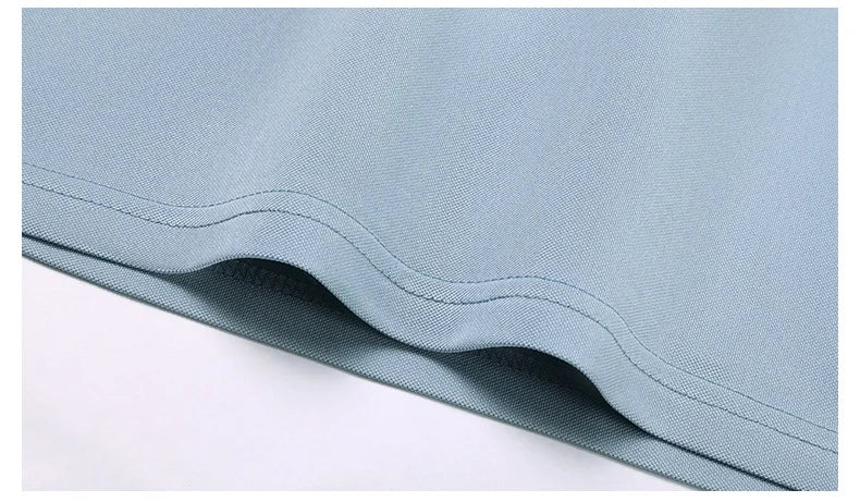 High quality brand solid color V-neck short sleeve polo shirt men summer fashion simple casual ice silk breathable lapel T-shirt
