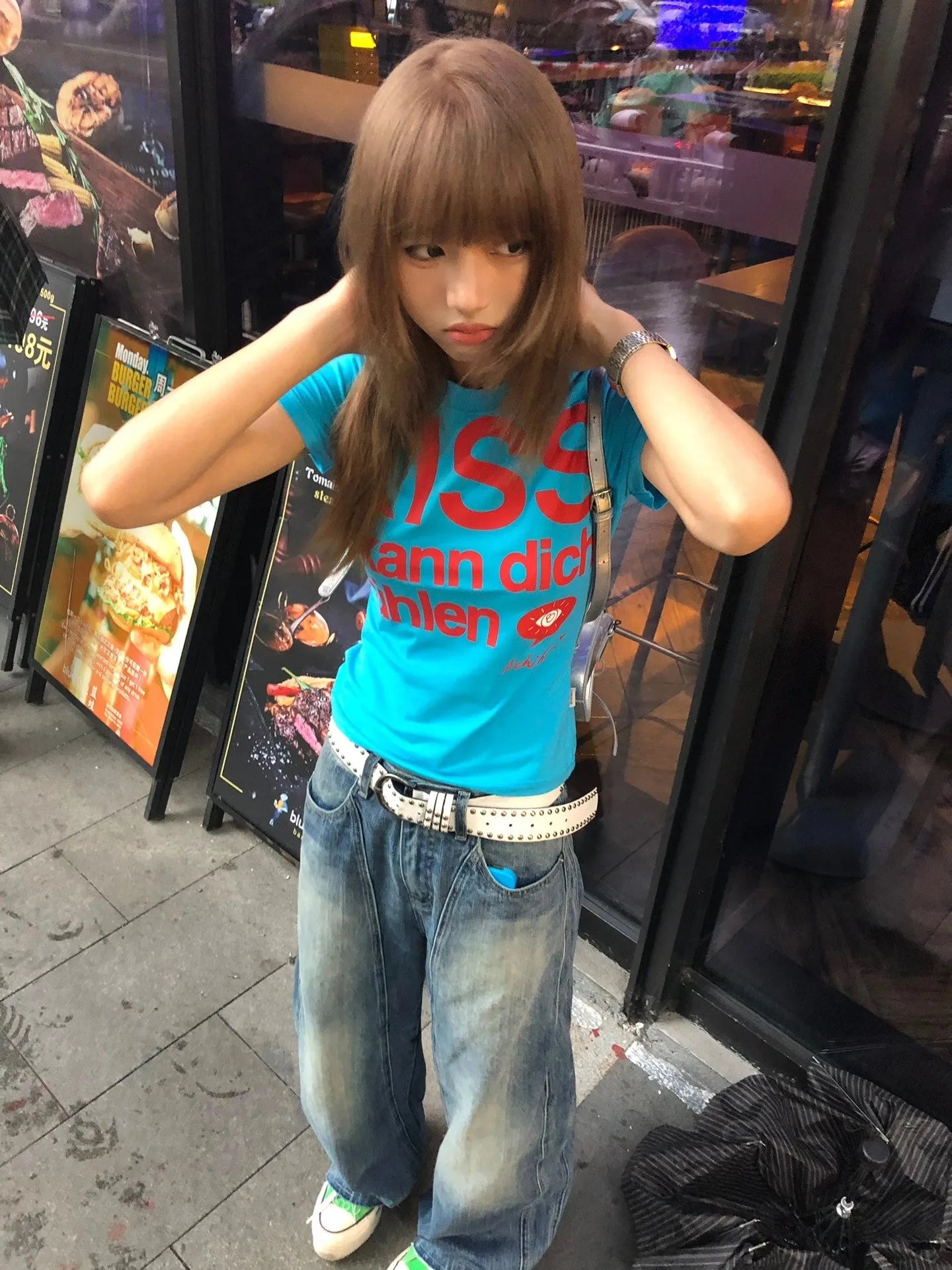 Japanese Y2k Letter Print T-shirt Trashy 2000s Style Crop Top Vintage Harajuku Short Sleeve Tee Shirt American Retro 90s