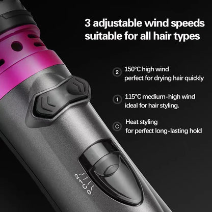 Electric Hot Air Brush 2-in-1 Curling Comb Constant Temperature Hair Dryer Wave & Straightening Tool