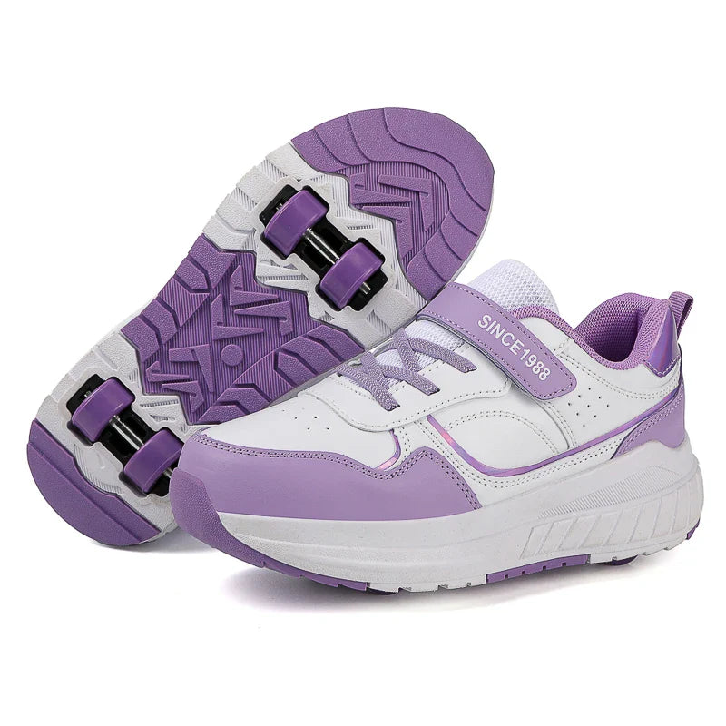 Roller Skate Shoes Kids Autumn 2024 Children Fashion Casual Sports Toy Birthday Gift Games Boys 4 Wheels Sneakers Girls