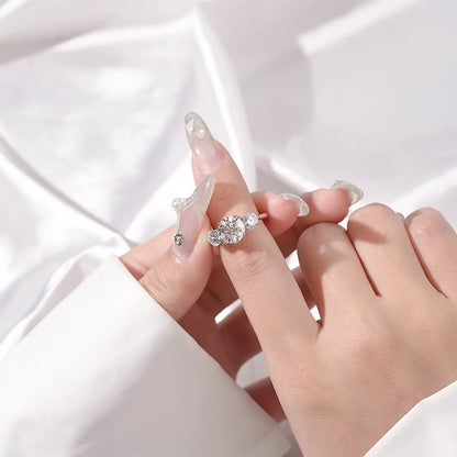 4CT Moissanite Engagement Ring for Women 3-stone S925 Sterling Silver with Gold Plated Wedding Band Promise Diamond Rings