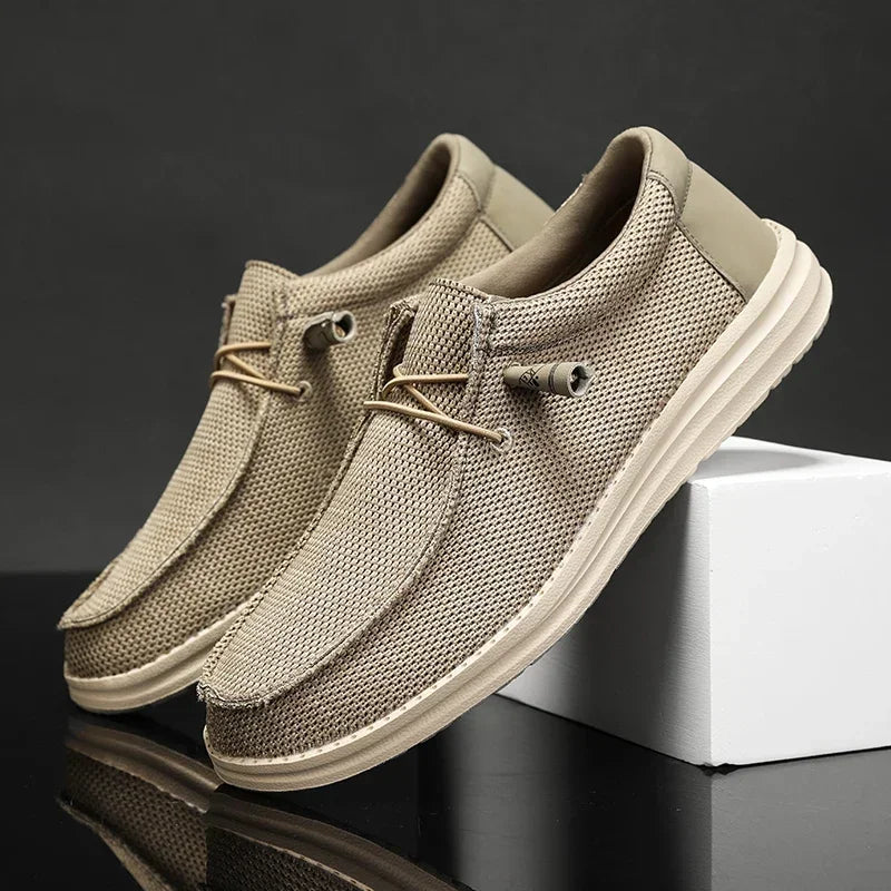 Sapatos de Lona Masculinos Casuais Slip On Alpargatas Homens Moccasins Mocassim Masculino Leve Respirável Tamanho Grande 50