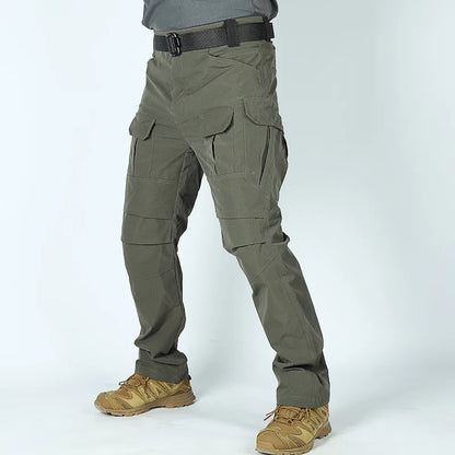 summer Multi-pocket Work Tactical Pants Men Outdoor Waterproof Sports Hiking Climbing Pants Combat Military Cargo Trousers