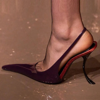 European American Women High Heeled Shoes Woman's Strange Heels Stiletto Summer Sandals Sexy Ladies Shallow Wedding Dance Pumps