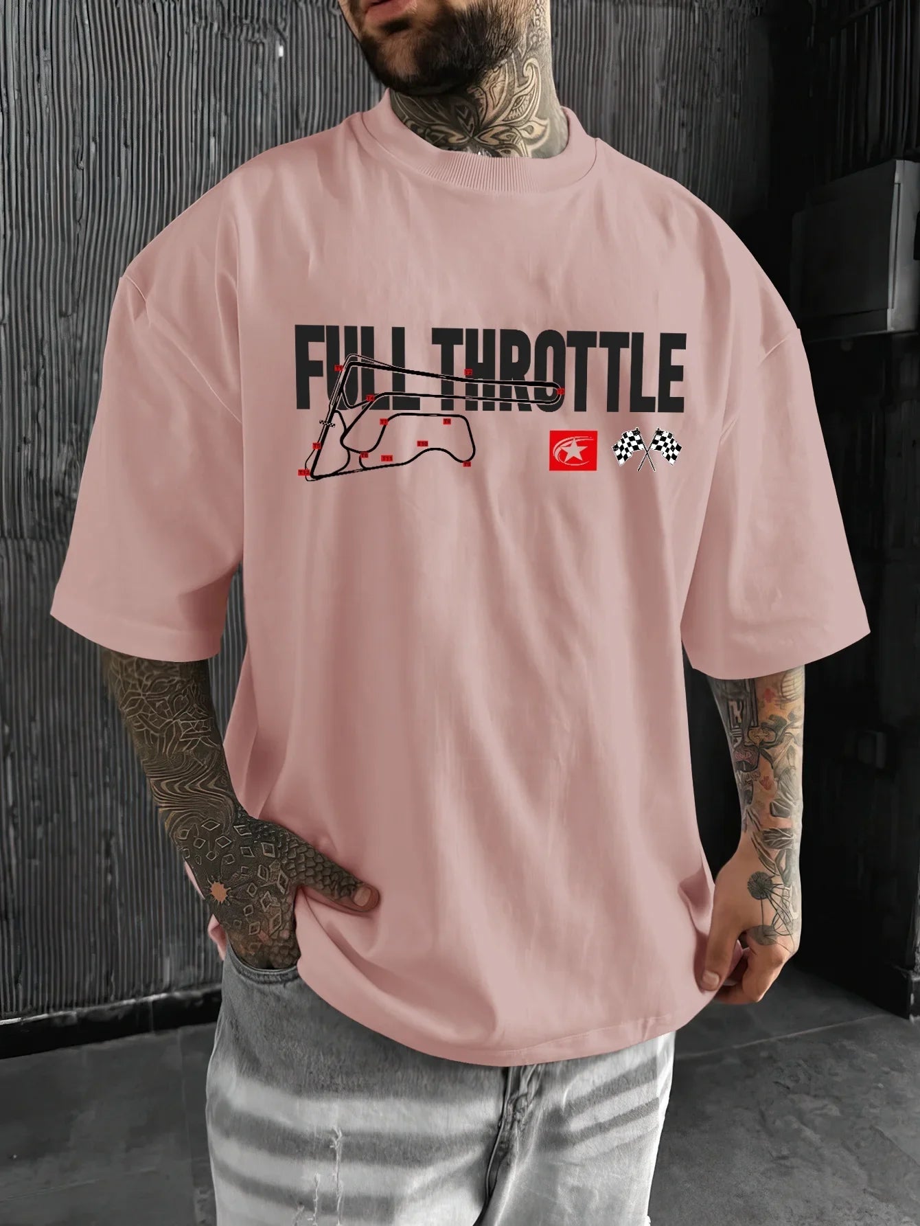 Men Formula Racing Summer T-shirt Loose Fit Breathable Soft Material Suitable for Daily Wear Suitable for Both Men and Women