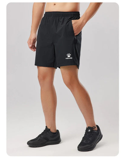 Men's Ice Silk Shorts Outdoor Breathable Sports Shorts Football Running Quick-drying Pants Training Shorts