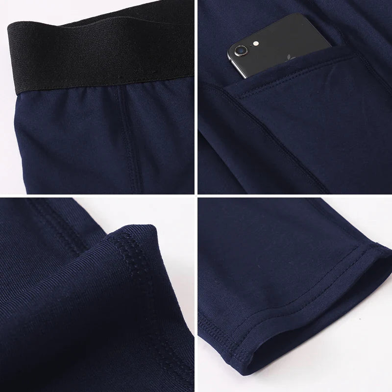 Men's Autumn and Winter Warm Running Tight Leggings Sports Gym Fitness Jogging Pants Fast Dry Running Compression leggings