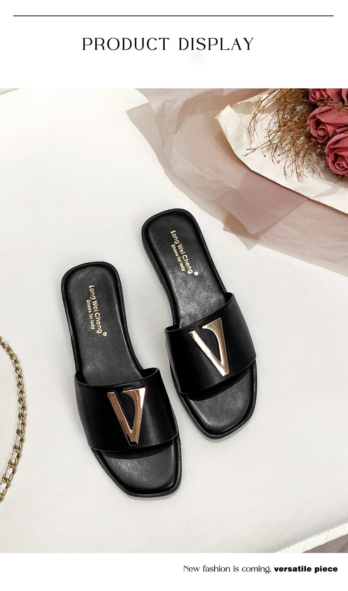 High Quality PU Purses And Sandals Sets Flat Shoes And Bag Set Matching Handbags For Women Slippers Flip Flops Women Shoes