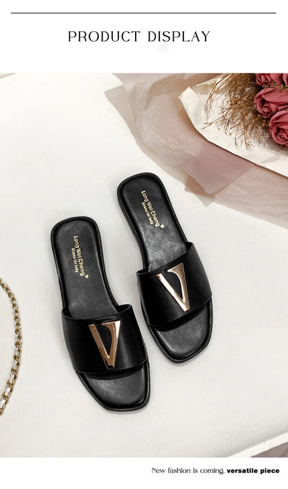 High Quality PU Purses And Sandals Sets Flat Shoes And Bag Set Matching Handbags For Women Slippers Flip Flops Women Shoes