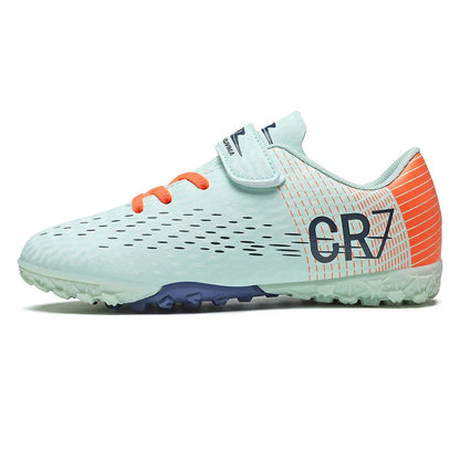 New Hot Children Football Boots Outdoor Trainers Soccer Shoes for Kids Boys Girls Hook Loop Football Cleats Futsal Sneakers28-39