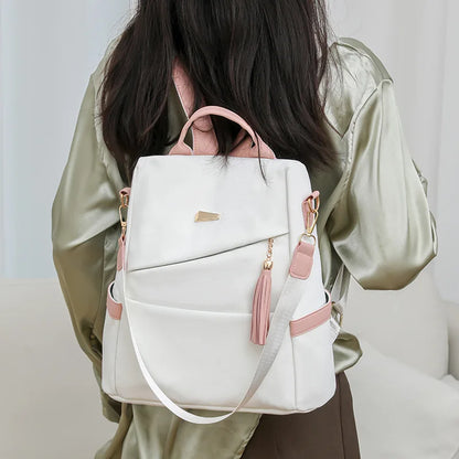 Women's fashion backpack large capacity lightweight Oxford cloth schoolbag leisure travel small backpack women