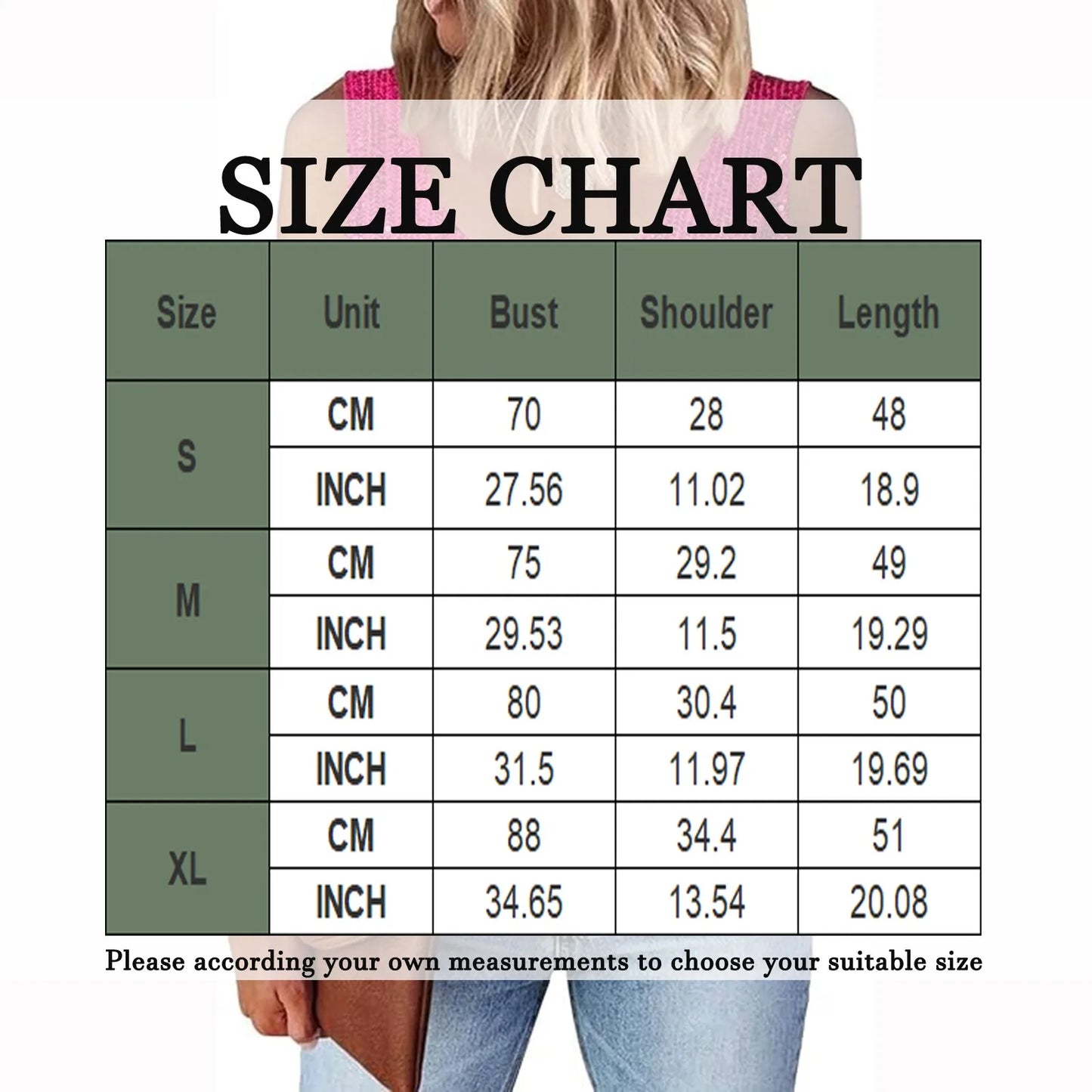 Ladies' Sequin Loose U-Neck Sleeveless Glitter Tops Fashion Solid Color Tank Tops For Daily Wear Performance Costume