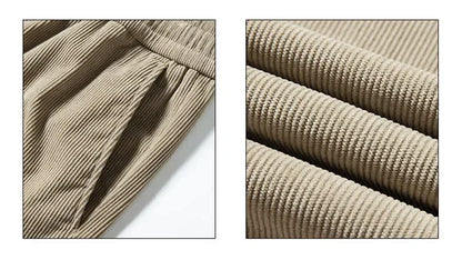 Men's Corduroy Straight Casual Pants Spring Autumn Business Leisure Fashion Trousers Regular Fit Male Pants Brand Clothes