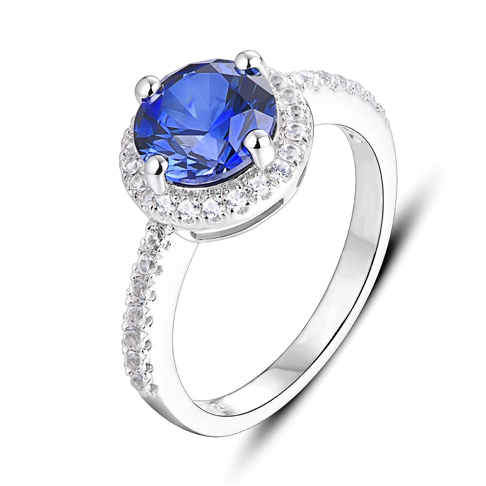 Silver Ring Women Fashion 2.3 Carats Created Diaspore S925  Wedding Band Color Change Stone