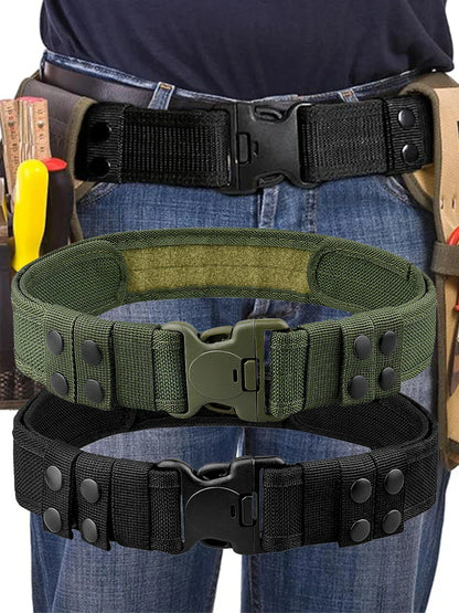 Men's new nylon belt polyester woven belt multi-functional tactical belt for outdoor sports