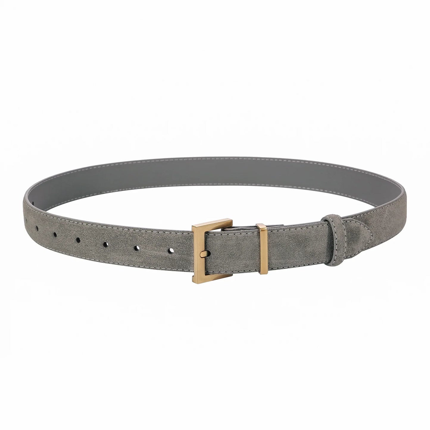 Fashion Suede Cowhide Women‘s Belts Genuine Leather 2.8cm Wide Belt Metal Buckle Women Belt Matched Dress Jeans Skinny Girdle