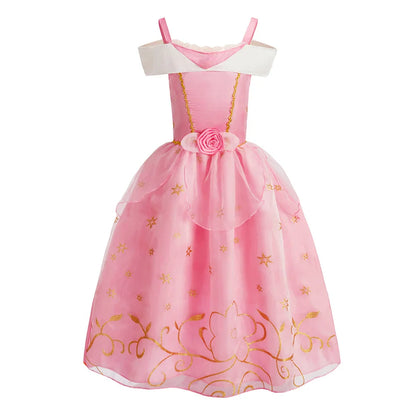 Children Princess Fancy Costume Girls New Rapunzel Anna Dress Kids Christmas Cosplay Belle Aurora Sofia Birthday Party Clothes