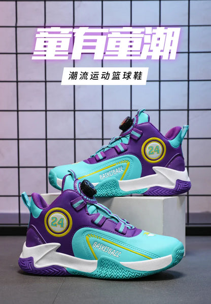 High Quality Children's Basketball Shoes Comfortable Kids Shoes Colorful Sneakers For Boy