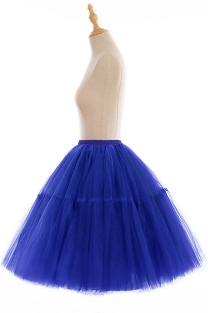 6 Layers Fluffy Ball Gown Women Short Skirts Knee Length Tutu Dress Underskirt Soft Tulle Petticoat for Club Cosplay Marathon