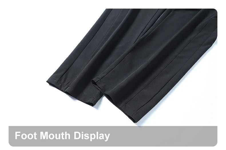 Men Running Pants Jogging Casual Summer Thin Sweatpants Quick Dry Ice Silk Straight Trousers Sports Gym Breathable Unisex