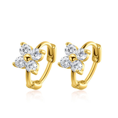 3mm D Color Moissanite Hoop Earrings for Women GRA Certified Round Brilliant Cut Moissanite s925 Silver Dainty Earring