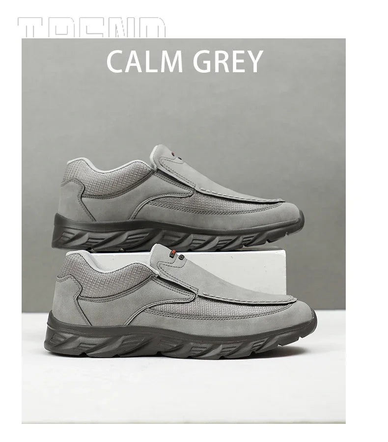Sapatos Masculinos Casuais de Couro, Mocassins Respiráveis, Tênis Masculinos 2024, Novos Tênis Masculinos de Couro Confortáveis, Calçados Masculinos