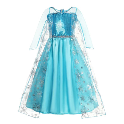 Cinderella Anna Elsa Costume Children Princess Dress for Girls Kids Cosplay Snow White Christmas Carnival Party Disguise Outfit