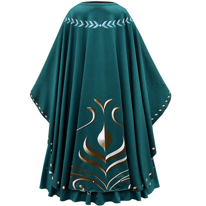 Frozen Coronation Anna Princess Girls Cosplay  Long Sleeve Costume Carnival Party Kids Cloak Clothes Birthday Print Dress