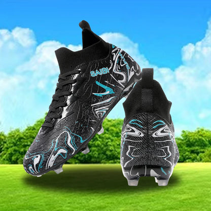 football boots sneakers chuteira society soccer shoes Above the ankle but not to the knee Anti-slip column Sole spikes