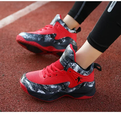 2025 Basketball Shoes for Kids Sneakers New Boys Brand Thick Sole Non-slip Children Sports Shoes Child Boy Basket Trainer Shoes