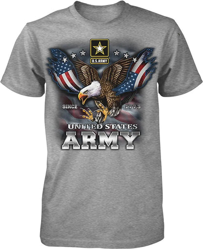 US Army Since 1775 Eagle USA American Flag Wings Men's T-Shirt wholesale cheap graphic t shirts 2024 streetwear t-shirts