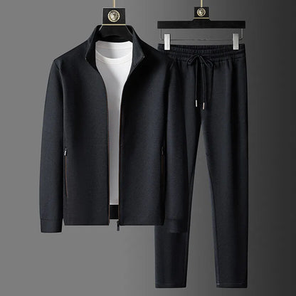 (jackets + trousers) 2024 spring fashion men jackets Man coats long sleeve men's casual jackets men A set of clothes size M-5XL