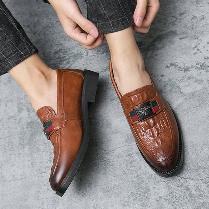 Sapatos casuais britânicos masculinos, pontudos, para balada, cabeleireiro, estação europeia, sapatos masculinos, sapatos preguiçosos, sapatos de moda