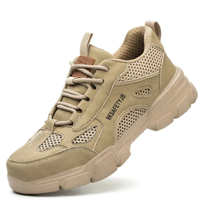 Breathable Safety Shoes Men Work Sneakers Indestructible Safety Boots Women Anti-smash Shoe Steel Toe Shoes Outdoor Sport Style