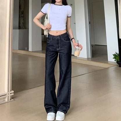 Women's Wide Leg Jeans Denim Pants with High Quality Material