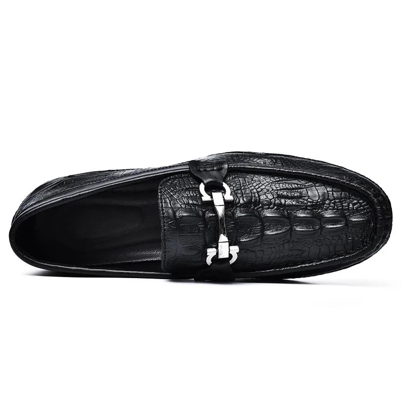 Blue Slip On Loafers Genuine Leather Casual Shoes Men Luxury Brand Designer Men's Moccasins Mocassin Homme Sales Discount