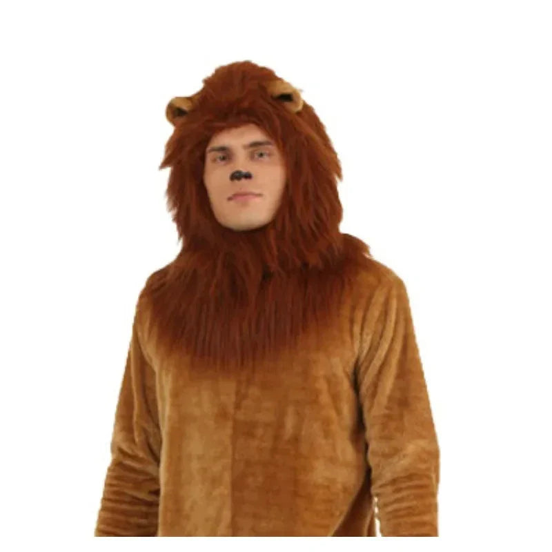 Anime Black Panther And Wizard of Oz Cute Lion Cosplay Costume Bodysuits Children For Men Boys Halloween Superhero Jumpsuits