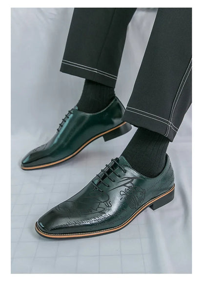 White Elegant Men Dress Shoes Leather Oxford Shoes Man Business Formal Shoes Design Social Shoes Male apatos para hombre