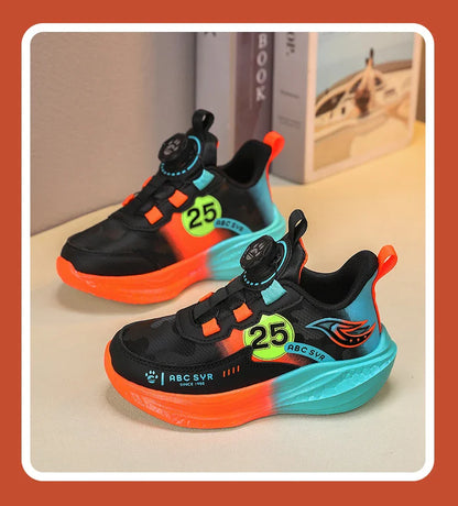 Children‘s Breathable Basketball Shoes Non-slip Sports Training Shoes Outdoor Lace-up Boys Girls Jogging Sneakers Athletic Shoes