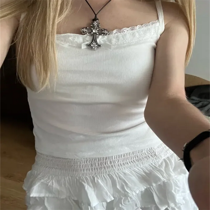 Large Detailed Rhinestone Cross Choker Spiral Hippie Necklace Goth Punk Women Fashion Statement Crucifix Charm Jewelry Gift