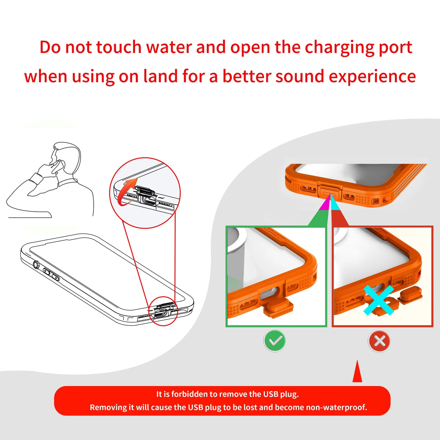 Magnetic Waterproof Phone Case for Swimming & Diving - Compatible with iPhone 17/17AIR/17Pro/17Promax