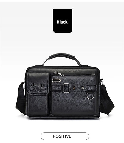 Multi-function Business Handbags Men New Man's Shoulder Bags Large Capacity Leather Messenger Bag Crossbody Big Brand